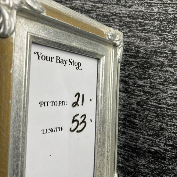 T by Talbots Women's Dress XL Black Heathered Faux Wrap Cap Sleeve Stretch Slit - Picture 10 of 10